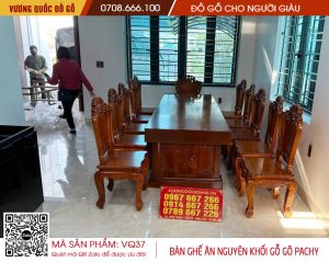 Bộ Bàn Ghế Ăn Nguyên Khối Gỗ Gỗ Pachy