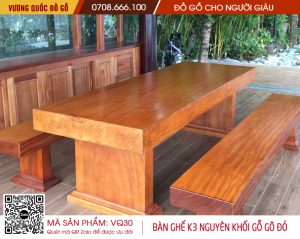 Bộ bàn ghế K3 nguyên tấm trả khách Nha Trang. Vương Quốc Đồ Gỗ